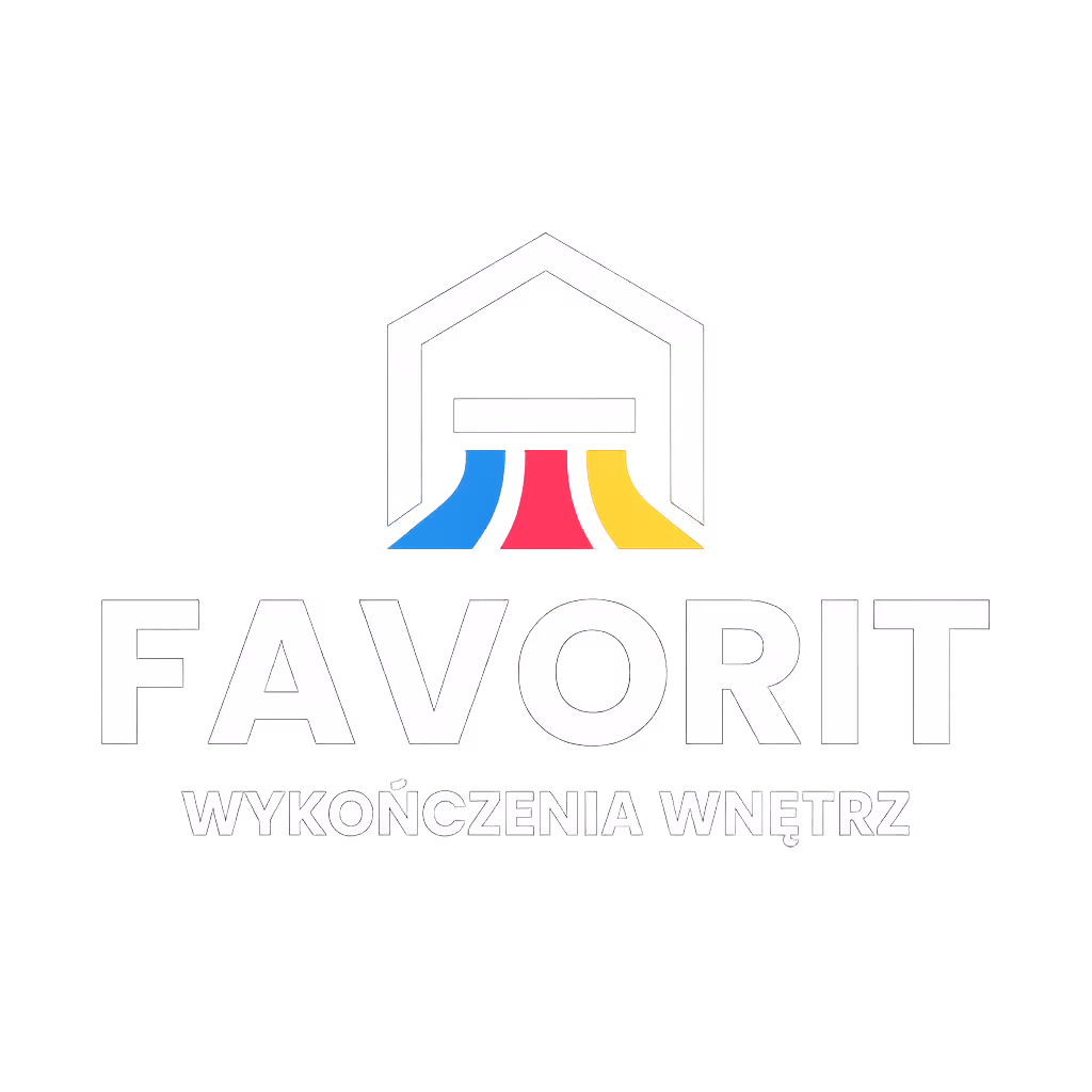 Favorit remonty, osuszanie i wykończenia logo firmy białe
